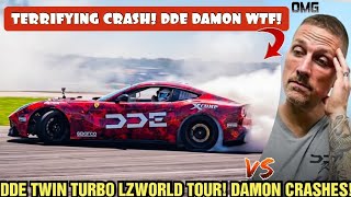 TERRIFYING CRASH!!😮(LZWORLD TOUR EVENT!)DDE TWIN TURBO F12 GOES WILD! TJHUNT VS ADAM LZ!