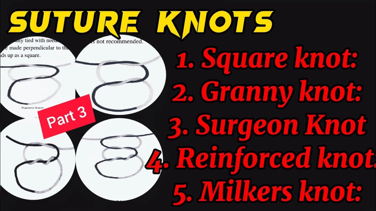 Miller Note lecture 3 on knots || what is millers knot in surgery|| miller's knot # ...