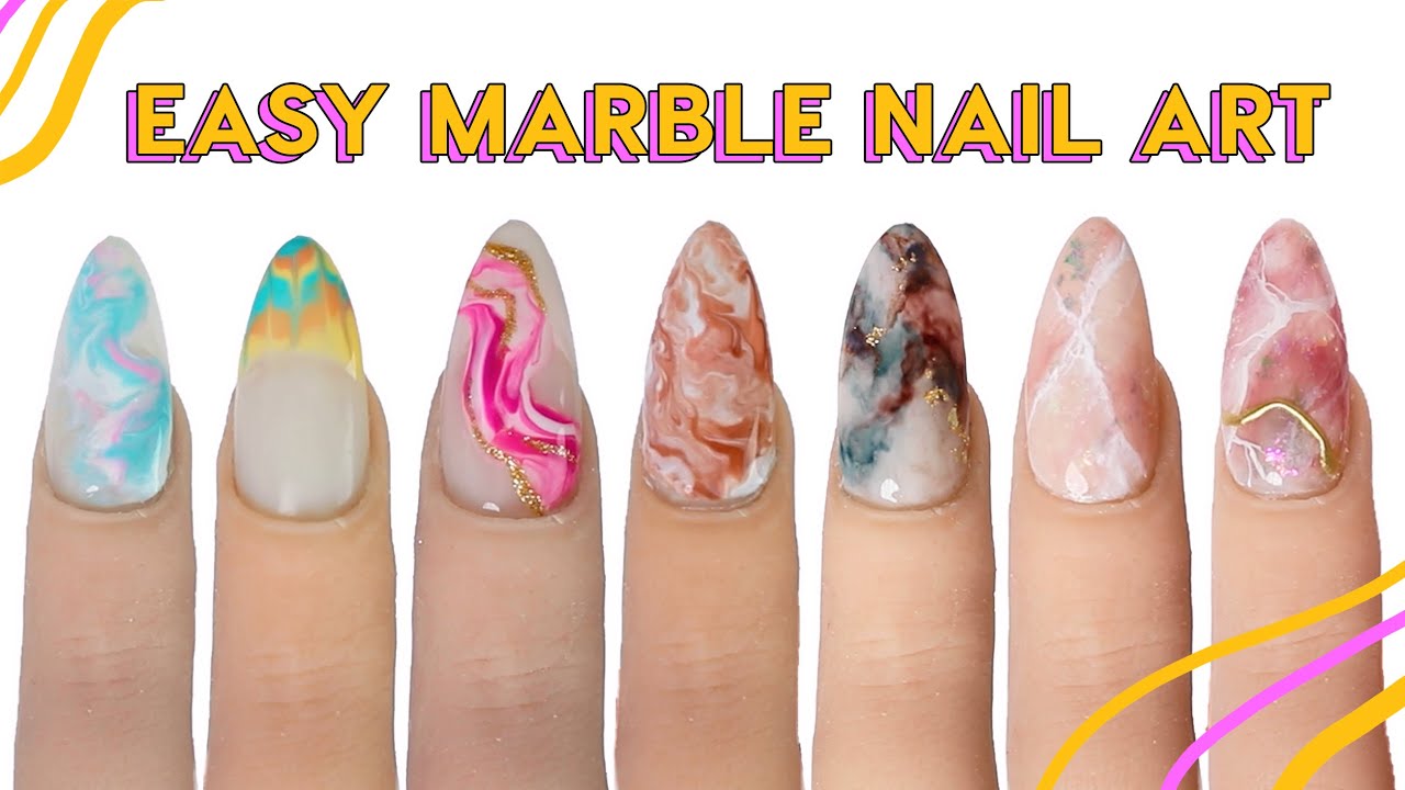 Easy Drag Marble Nail Art Tutorial - wide 6