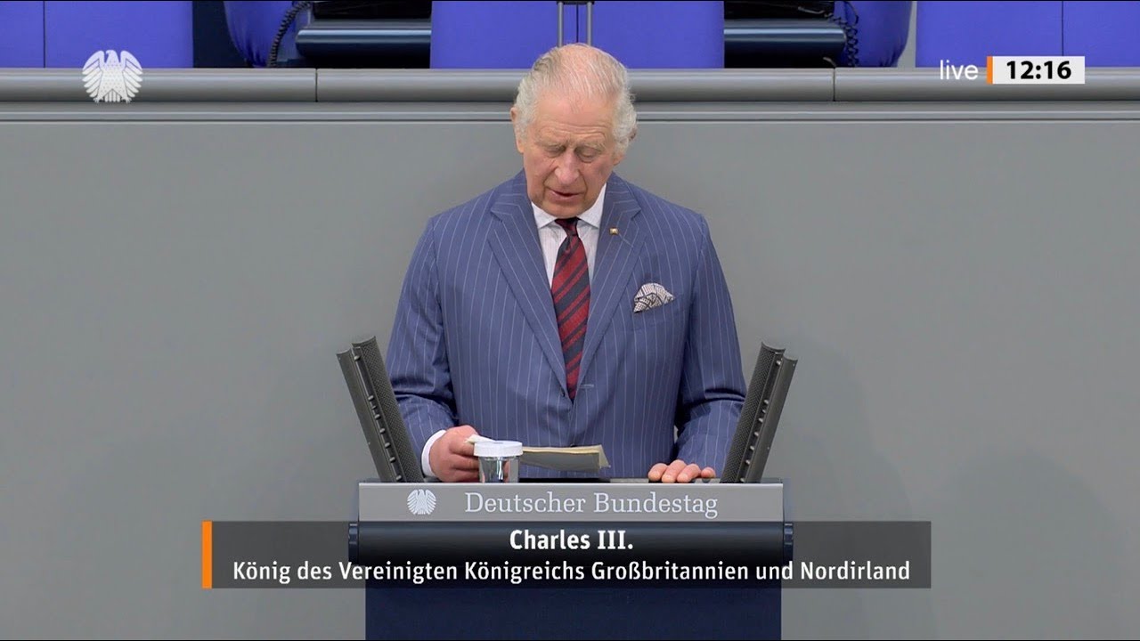 König Charles III. im Bundestag: Bedrohungen unserer Werte entschlos­sen entgegentreten