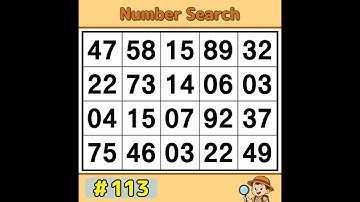 【JimmyPuzzle】 Keep Your Brain Young with Fun Puzzles! 《Number Search｜Brain Training》 #113