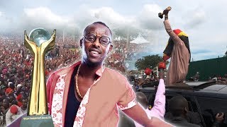 Eddy Kenzo has returned home with a hero's welcome. Eddy Kenzo has returned home with a hero's welcome.