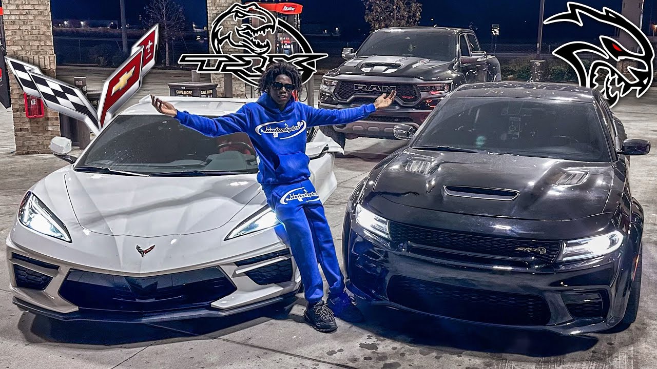 I BOUGHT A HELLCAT, C8 AND TRX AT 18 - YouTube