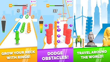 LONGEST NECK STACK RUN 3D - Walkthrough Gameplay Android ios game Funny video ( New Game Mama )