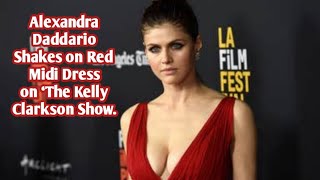 alexandra daddario red dress White Lotus' Fans Can't Stop Looking at Alexandra Daddario's Skintight Dress  She Wore on TV