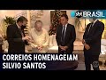 Bolsonaro visita Sílvio Santos e entrega selo de 90 anos do apresentador | SBT Brasil (16/12/20)