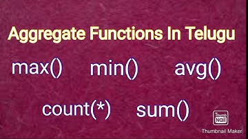 aggregate functions or group functions in SQL|| Telugu || Priya Tech Tutorials👍||SQL concepts తెలుగు