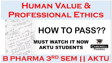 HOW TO PASS in Human Values and Professional Ethics || How to Write Exam Sheet ?? || AKTU 3rd SEM