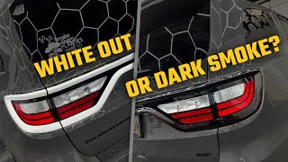 Covering Durango Racetrack Lights With Dark Smoke Tint or White Vinyl