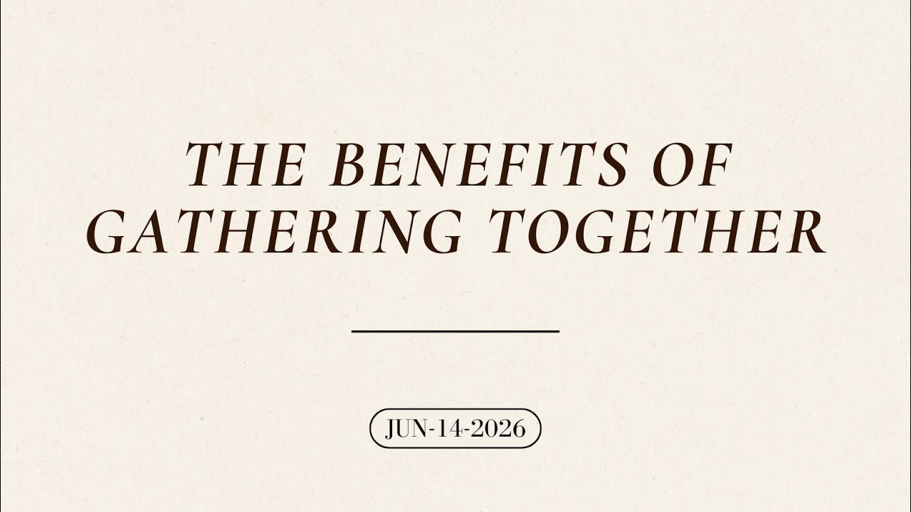 The Benefits of Gathering Together | Acts 2:1-4 | Pastor David Oluwadara