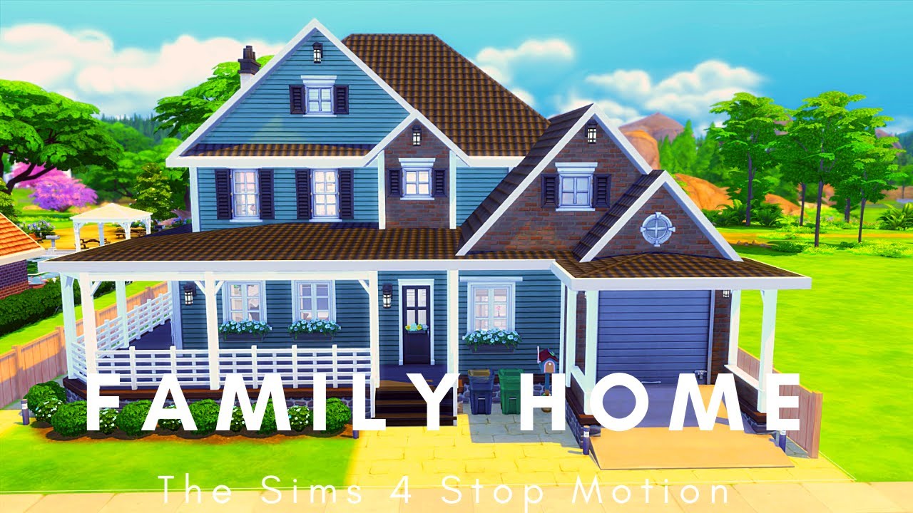 Family Home No CC | Stop Motion | The Sims 4 | Speed Build | Newcrest ...