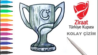 Kolay Türkiye Kupası Çizimi I Ziraat Türkiye Kupası Nasıl Çizilir? How To Dram Trophy