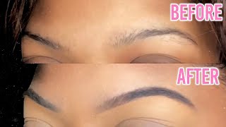 HOW I GROOM/SHAPE &amp; FILL IN MY EYEBROWS AT HOME (EASY) 2021 | Cashliani