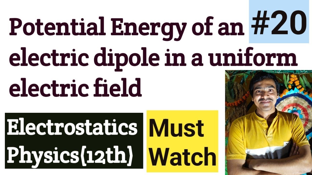 Potential Energy of an electric dipole in a uniform electric field ...