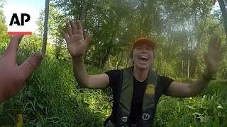 Video captures rescue of river tubing group stranded for 3 days, living off bark and flowers