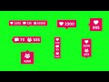 GREEN SCREEN LIKES AND FOLLOWERS VIDEO | SUBSCRIBE NOW