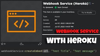 How to use webhook service module with Heroku | Roblox Tutorial