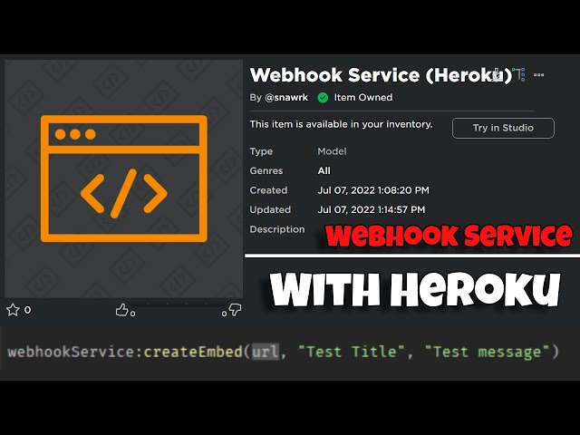 How to use webhook service module with Heroku