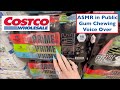 Asmr in public  costco walkthrough  gum chewing whispered voice over  extended car tapping at end