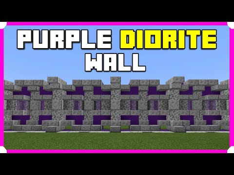 How To Build A Purple Diorite Wall (Minecraft Bedrock Edition)