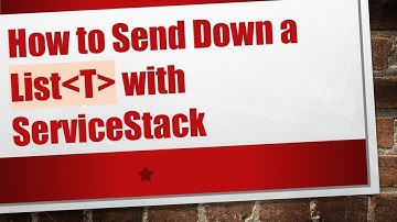 How to Send Down a List T  with ServiceStack