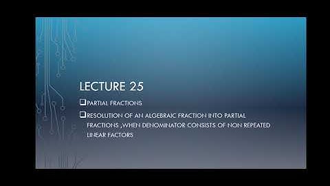 Partial fractions when denominator contains non repeated linear factors