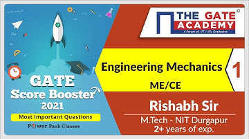 Part 1 | Engineering Mechanics GATE Questions | GATE Score Booster | GATE Revision | GATE 2021