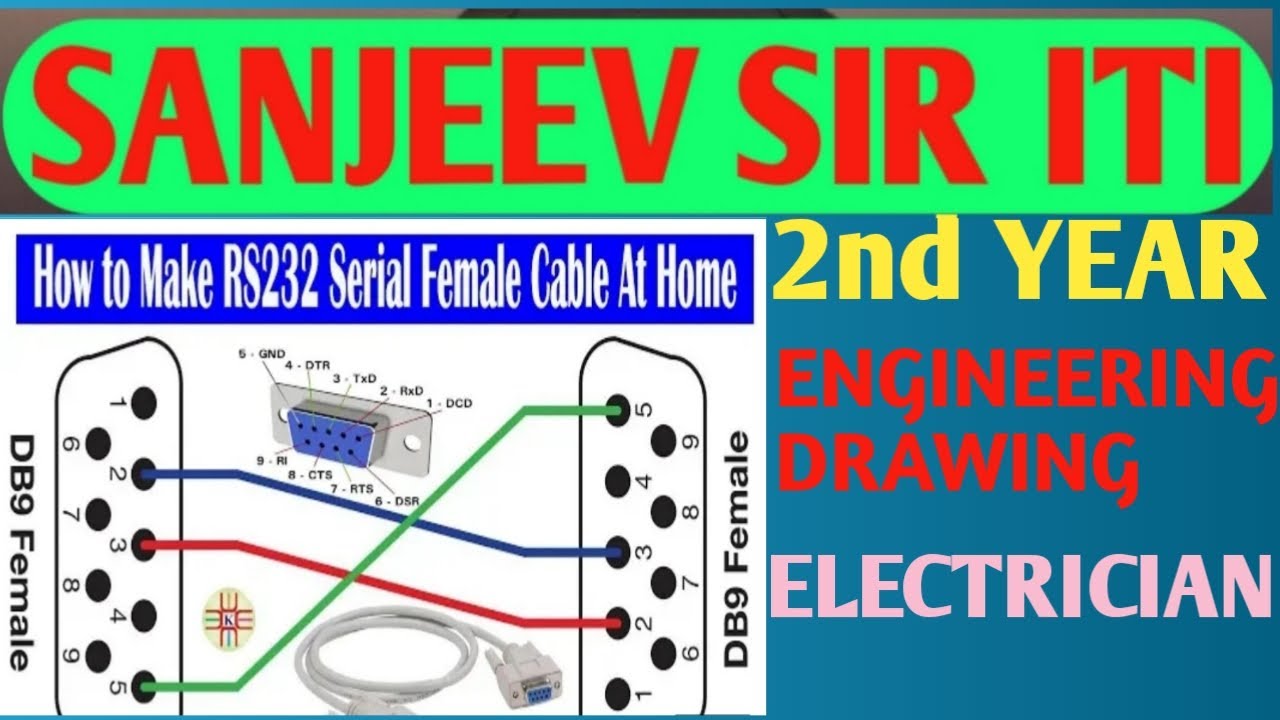 RS232 SERIAL FEMALE PORT CONNECTOR 2ND YEAR ENGINEERING DRAWING ...