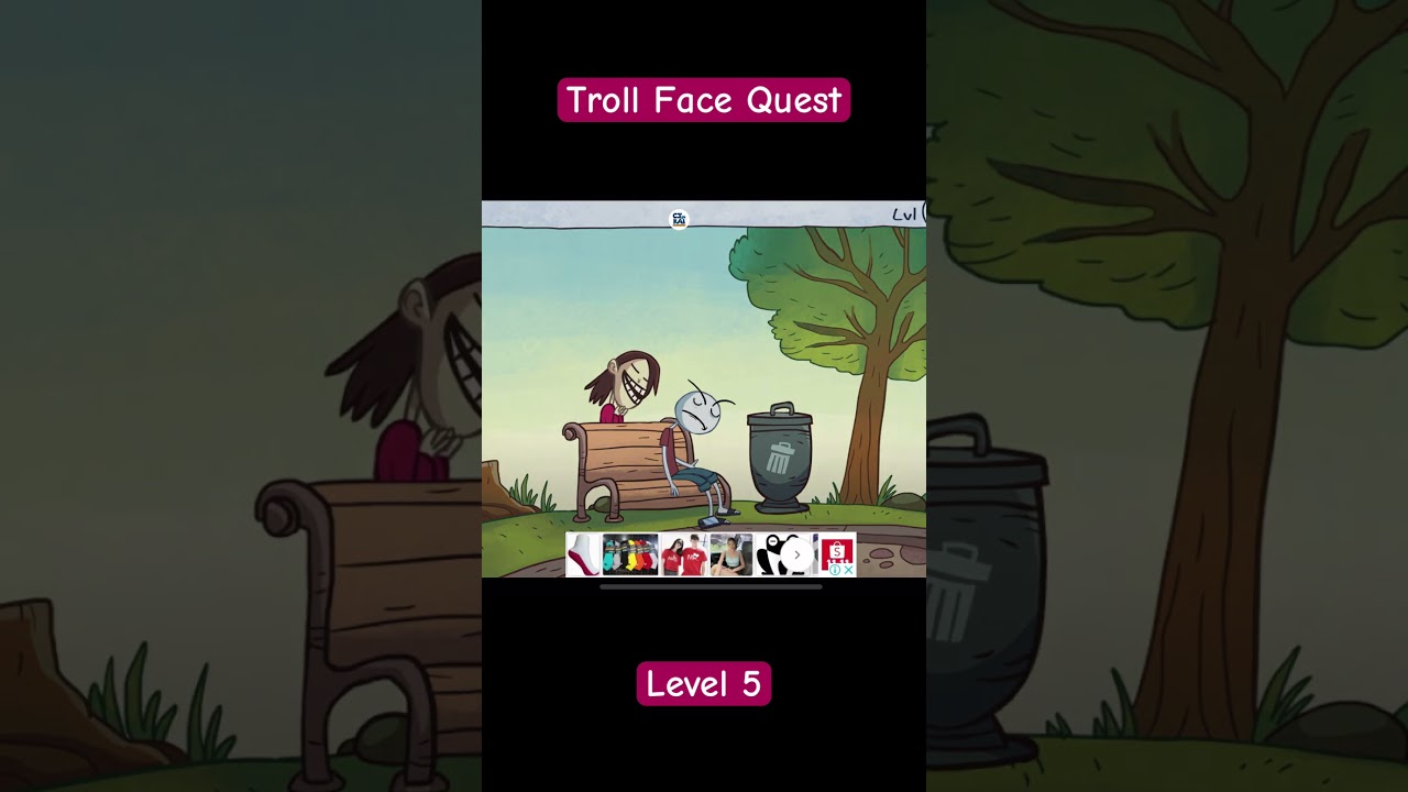 Garbage Can | Troll Face Quest Video Memes Level 5  