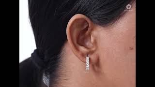 Inside Out Round Diamond Hoop Earrings @ourosjewels