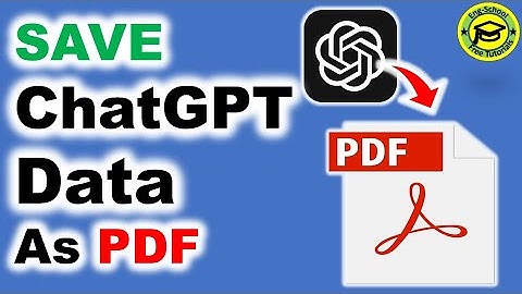 How to save ChatGPT conversation as a PDF file | Download Chat GPT Data as PDF