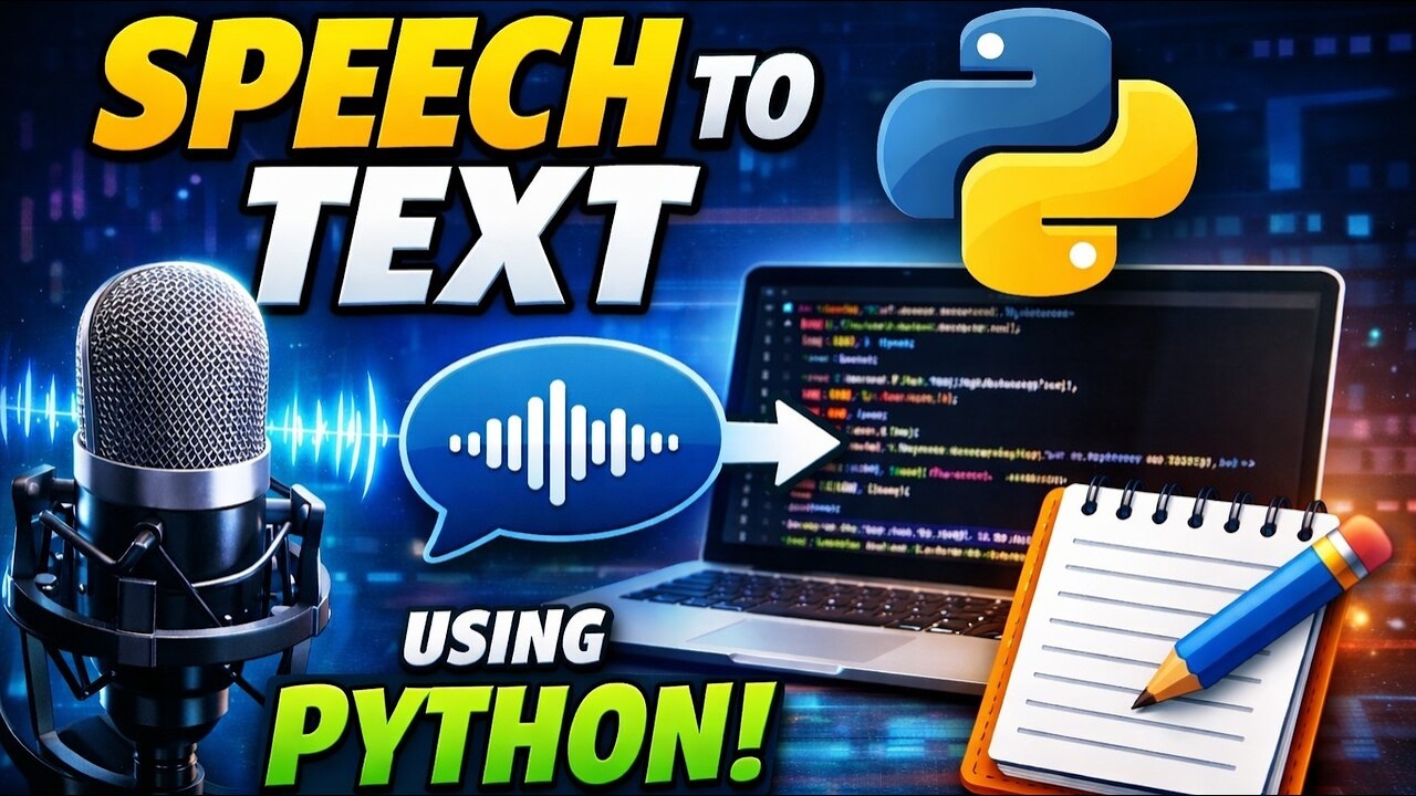 Speech to Text in Python for Beginners (Easy Step-by-Step) - YouTube