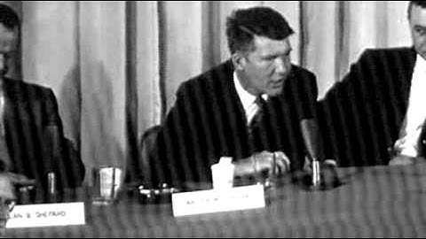 Conferencia de Prensa Astronautas Programa Mercury NASA