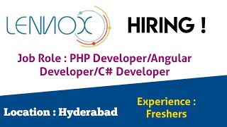 Lennox Software Hiring Freshers for the Role of PHP/Angular/C# Developer | Software Development |
