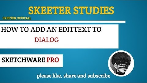 EDITTEXT DIALOG IN SKETCHWARE PRO