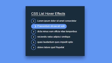 CSS Creative List Item Hover Effects