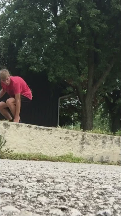 kick flip down a ledge 🛹🔥