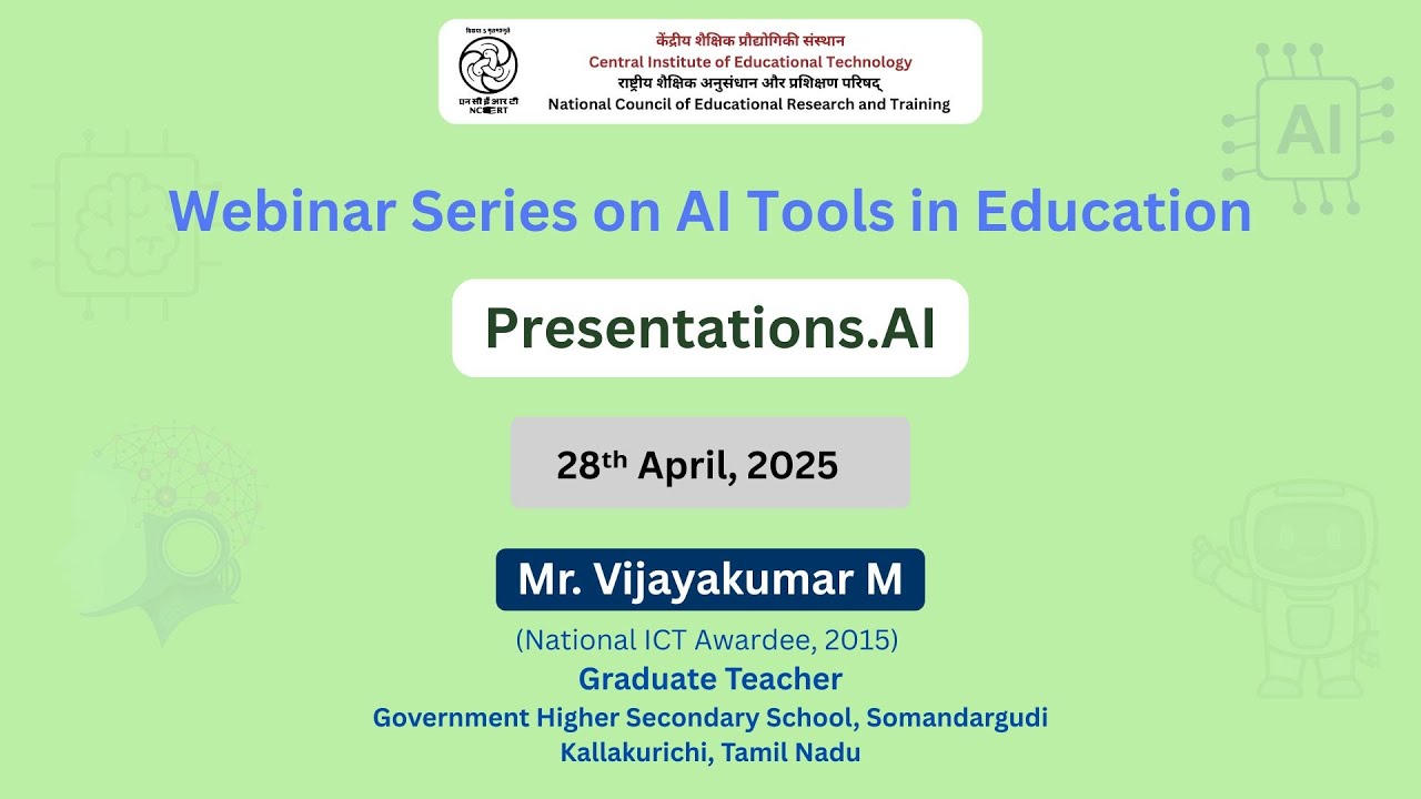 Presentations.AI | Webinar Series on AI Tools in Education - YouTube