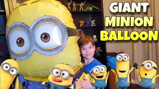 Inflating Giant MINION Airwalker Balloon for MINIONS Party Decorations DIY Assembly Home Helium Tank