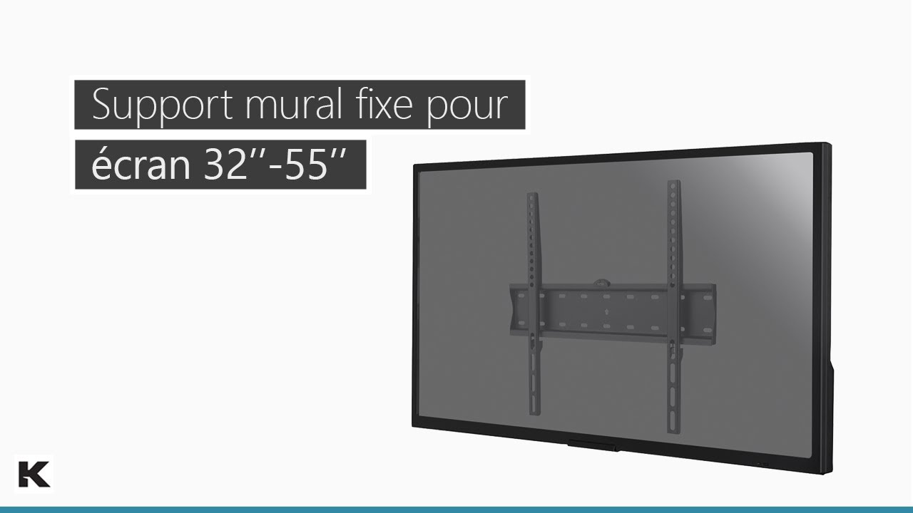 Support mural fixe pour écran TV 32''-55'' | 012-1026 | Kimex - YouTube