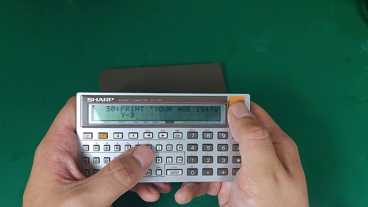 Pocket Computer Sharp PC-1262 (retro programmable calculator)