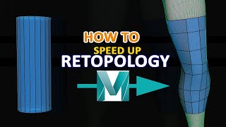 How to speed up retopology in Maya 2022 using primitives #shorts