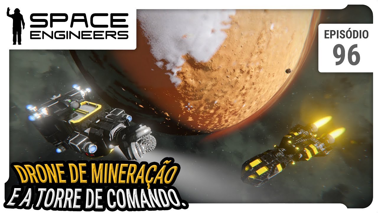 Space Engineers - Coop - Drone de Mineração, Torre de Comando e Muro na ...