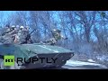 Ukraine: See war-shattered Kiev soldier COLLAPSE off moving Debaltsevo IFV