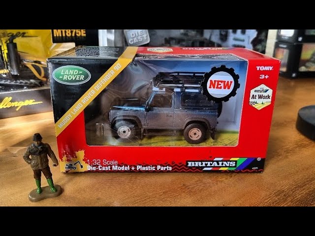 Muddy Land Rover Defender 90 made by Britains. Unboxing and review ‼️  #diecasteurope #car 