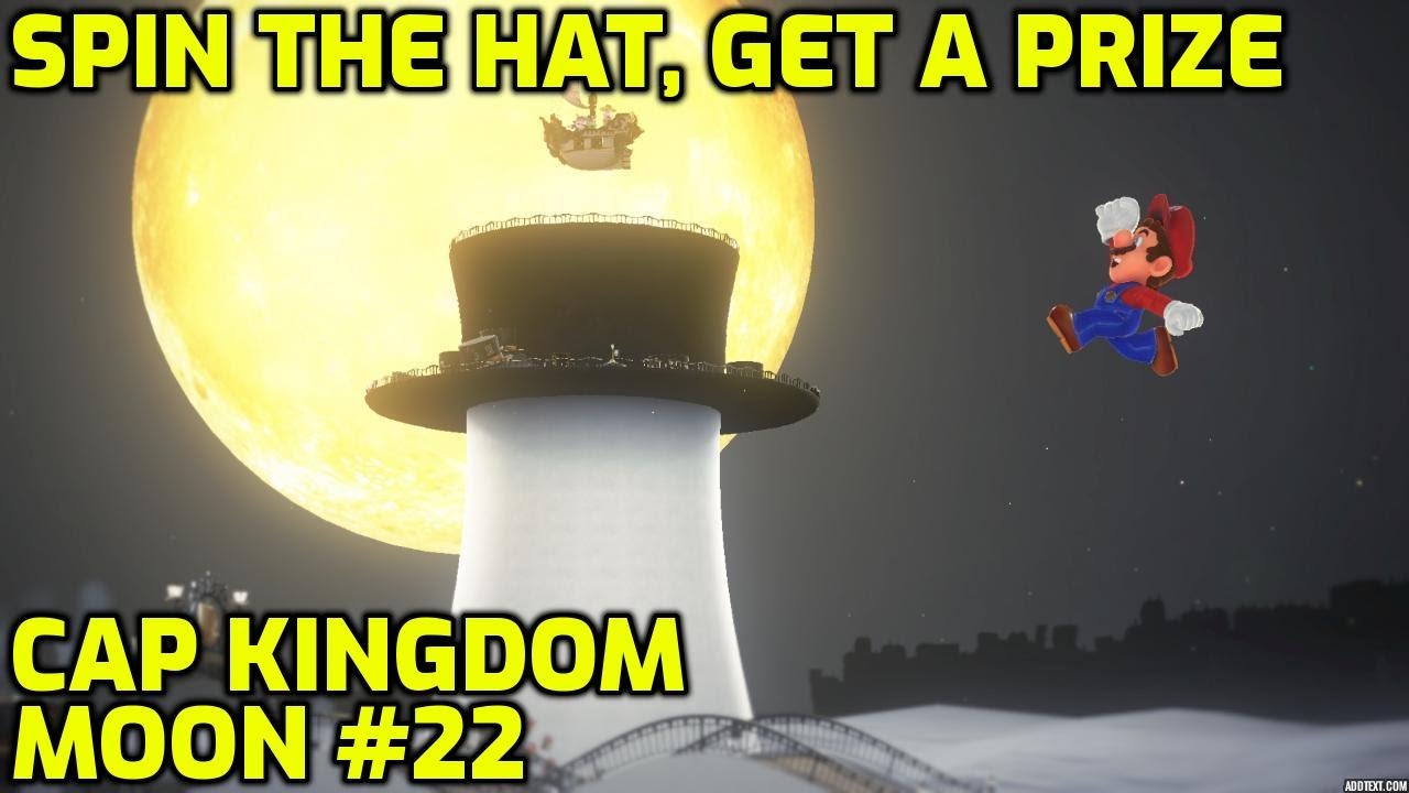 Super Mario Odyssey Cap Kingdom Moon 22 Spin the Hat, Get a Prize YouTube