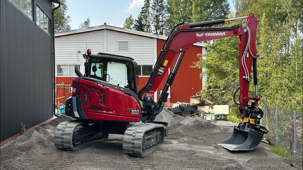 Yanmar SV100-7 Excavator – Spreading & Leveling 100 Tonnes of Gravel
