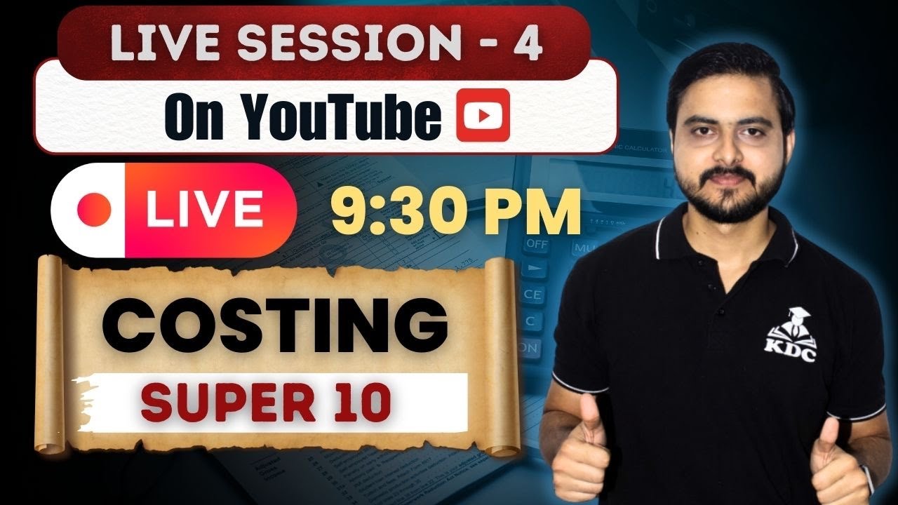 Live Session - 4 COSTING - YouTube