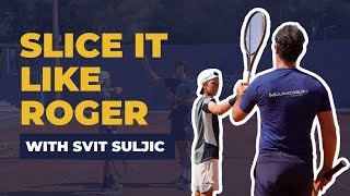 How to serve like Roger Federer? | Slice serve lesson with Svit Suljic