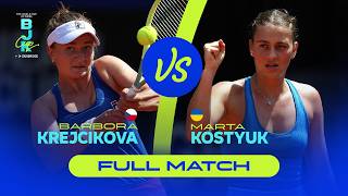 Marta Kostyuk (UKR) v Barbora Krejcikova (CZE) | 2023 BJK Cup Qualifiers | FULL MATCH